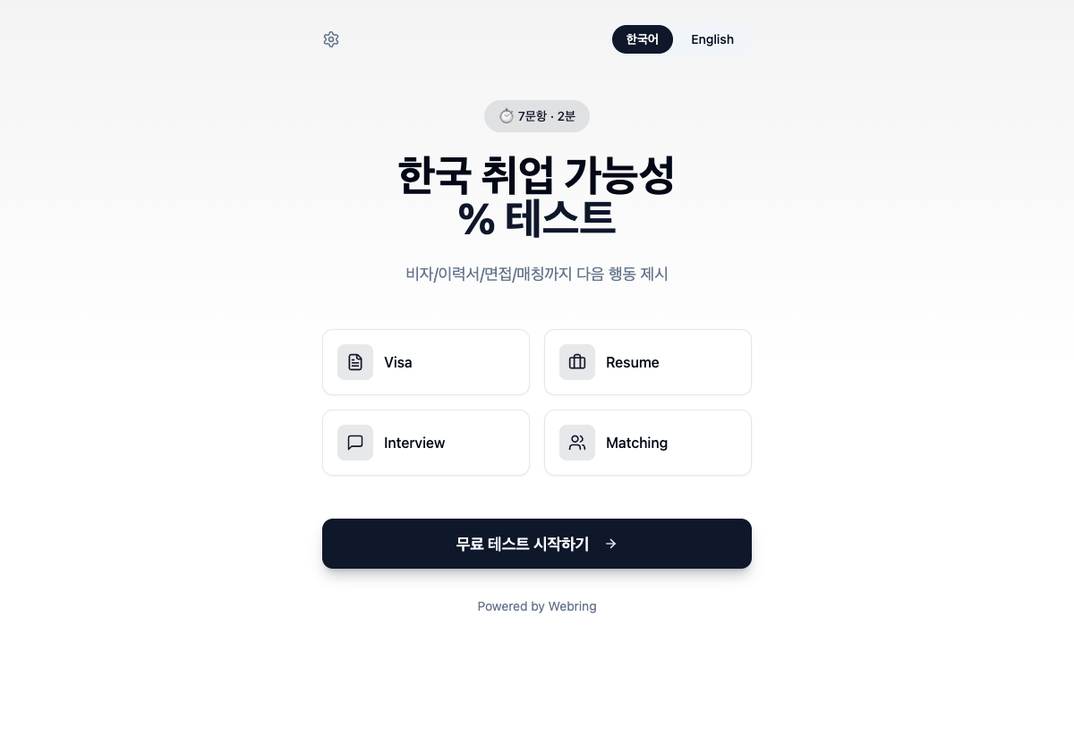 취업 테스트 서비스 대표 이미지